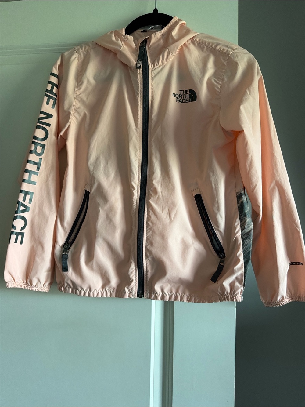 The North Face Light Pink Hooded Windbreaker Jacket